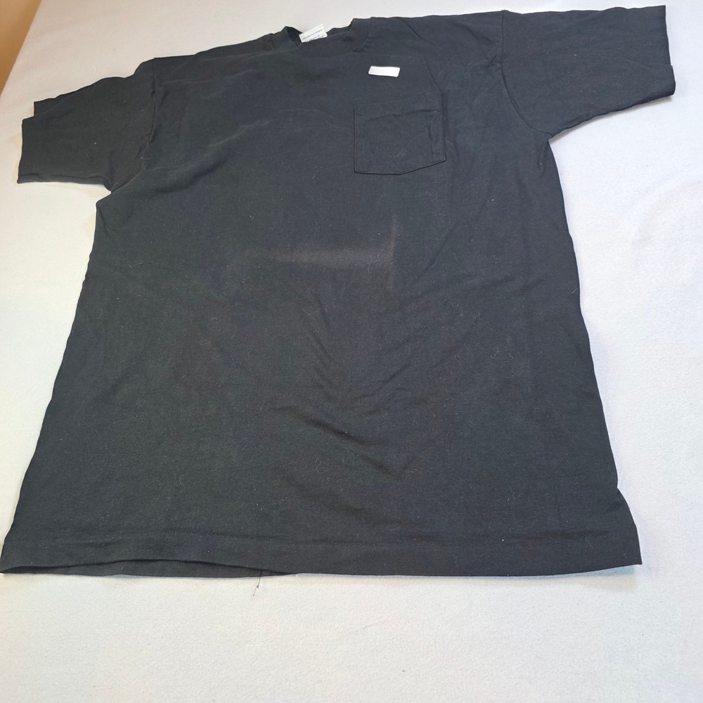 Trend Basics Mens 2XL Black Pocket T-Shirt Short Sleeve Cotton Distressed Faded